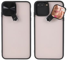 Stilfuldt lille drejeligt spejl Støtteben Klar Akryl Ryg + TPU-ramme telefoncover til Apple iPhone 7
