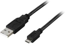 DELTACO USB Cable | USB-A - Micro-B | 2.0 | 3m | Black