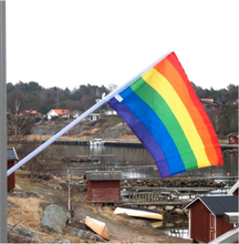 Pride Fasadflagga med Stång - Liten 40x60 cm