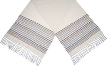 Tørklæde Gestreept dame 180 x 65 cm polyester hvid