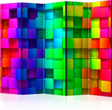 Skærmvæg - Colourful Cubes II 225 x 172 cm