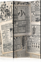 Skærmvæg - Vintage Newspapers 135 x 172 cm