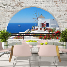 Fototapet - Summer in Santorini - 150 x 105 cm