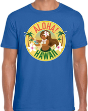Hawaii feest t-shirt / shirt Aloha Hawaii blauw voor heren