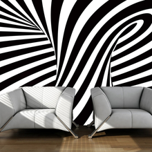 Fototapet - optical art: black and white - 200 x 154 cm