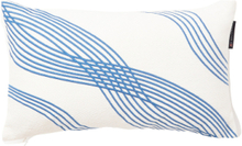 Waves Recycled Heavy Cotton Twill 50X30 Pillow Home Textiles Cushions & Blankets Cushions White Lexington Home