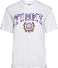 Tjw Rlx Varsity Sport 3 Tee Ext Tops T-shirts & Tops Short-sleeved White Tommy Jeans