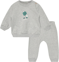 Set Sweater+Trousers Sets Sets With Long-sleeved T-shirt Grey United Colors Of Benetton