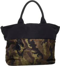 Brązowy Prada Reversible Tessuto Camouflage Satchel Bag pre-eide