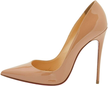 Christian Louboutin Beige Patent Leather So Kate Pumps
