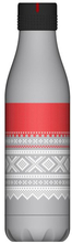 Les Artistes - Bottle Up Marius termoflaske 0,5L grå/rød/hvit