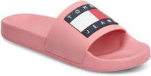 Tommy Jeans Flag Pool Slide Ess Shoes Summer Shoes Sandals Pool Sliders Pink Tommy Hilfiger