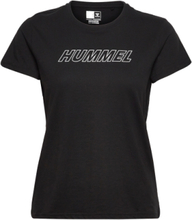 Hmlte Cali Cotton T-Shirt T-shirts & Tops Short-sleeved Svart Hummel*Betinget Tilbud