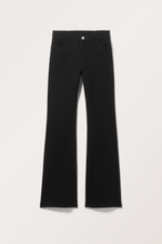 Regular waist cotton trousers - Black