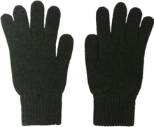 Fijn gebreide donkergroene100% kasjmier handschoenen