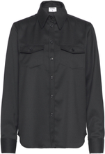 Twill Shirt Designers Shirts Long-sleeved Black Filippa K