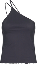Asymmetric Sports Tank Designers T-shirts & Tops Sleeveless Black Filippa K