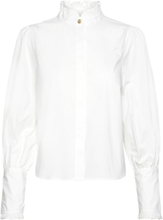 Maira Blouse Designers Blouses Long-sleeved White BUSNEL
