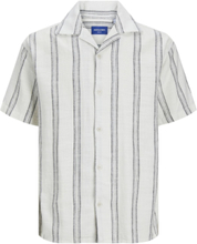 Jorcabana Stripe Shirt Ss Sn Tops Shirts Short-sleeved White Jack & J S
