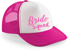 Vrijgezellenfeest pet voor dames - roze/wit - Bride Squad - vrijgezellenfeest - trouwen/bruiloft