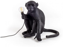 Aplampa Sittande svart Monkey Lamp Outdoor, Seletti