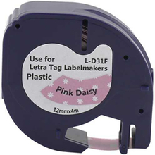 Dymo LetraTag Label Pink Daisy 12mm × 4m (L-D31F)