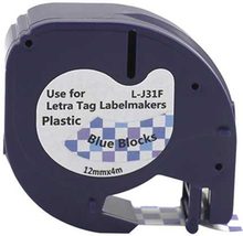 Dymo LetraTag Label Blue Blocks 12mm × 4m (L-J31F)