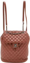 Chanel Rust Brown Quilted Leather Stor Urban Spirit Ryggsekk