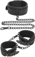 Vegan Collar & Hand Cuffs Set Håndjern og halsbånd
