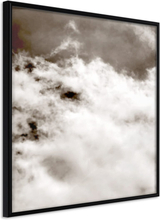Plakat - Clouds - 20 x 20 cm - Sort ramme