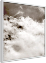 Plakat - Clouds - 20 x 20 cm - Hvid ramme
