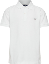 Original Ss Pique Tops T-shirts Polo Shirts Short-sleeved Polo Shirts White GANT