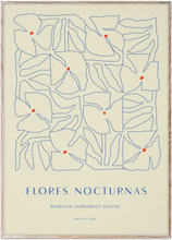 Flores Nocturnas 01 - 50X70 Home Decoration Posters & Frames Blå Paper Collective*Betinget Tilbud