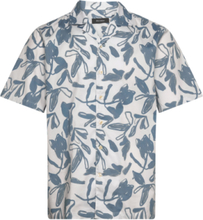 Maklampo Tops Shirts Short-sleeved Blue Matinique