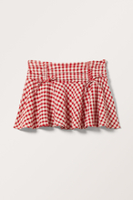 Short Bow Detail Mini Skirt - Red