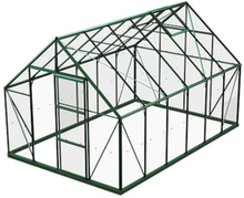 Växthus Bruka Grön Glas, inkl. sockel 9,7 M²