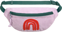 LÄSSIG Mini bum bag Cord Little Gang - regnbue, lilla