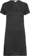 Shiny T-Shirt Dress Designers Short Dress Black Filippa K