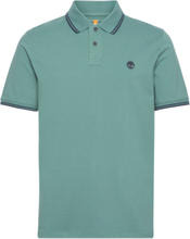 Millers River Tipped Pique Short Sleeve Polo Sea Pine Designers Polos Short-sleeved Blue Timberland