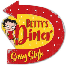 Betty Boop - Betty's Diner Met Pijl - Led Lampjes
