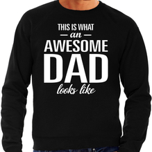 Awesome Dad cadeau sweater zwart heren - Vaderdag cadeau