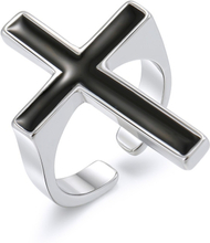 Ring "Black Cross" i 925 Sterling Silverplätering