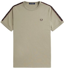 Fred Perry - Contrast Tape Ringer T-Shirt - Warm Grey