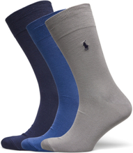 Cotton-Blend Trouser Sock 3-Pack Underwear Socks Regular Socks Grey Polo Ralph Lauren Underwear