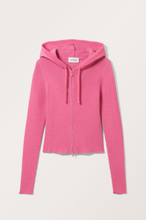 Hooded knit cardigan - Pink