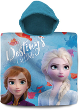 Disney Frozen 2 badcape/poncho met blauwe capuchon voor kinderen
