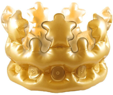 Oppblåsbar Gullfarget Krone 30 cm