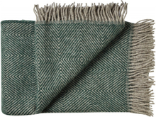 Fanø Home Textiles Cushions & Blankets Blankets & Throws Green Silkeborg Uldspinderi