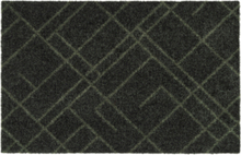 Floormat Polyamide, 60X40 Cm, Lines Design Home Textiles Rugs & Carpets Door Mats Grønn Tica Copenhagen*Betinget Tilbud