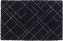 Floormat Polyamide, 60X40 Cm, Lines Design Home Textiles Rugs & Carpets Door Mats Svart Tica Copenhagen*Betinget Tilbud